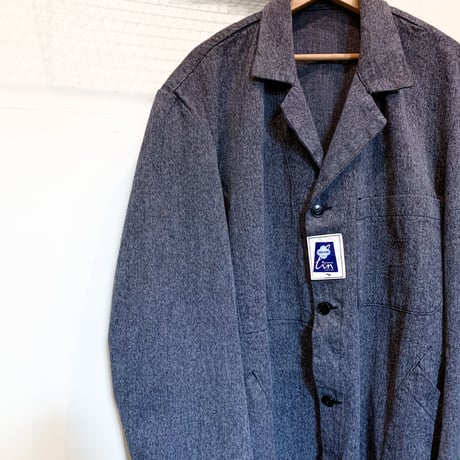 1950's FLEUR BLEUE Black Chambray  Atelier Coat Deadstock