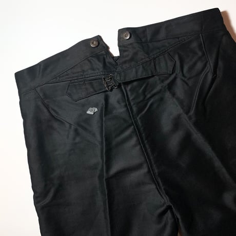 1930's〜 L'ATHLETE Black Moleskin Trousers Deadstock