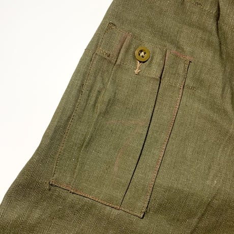1950's British Army Green Denim Trousers Deadstock