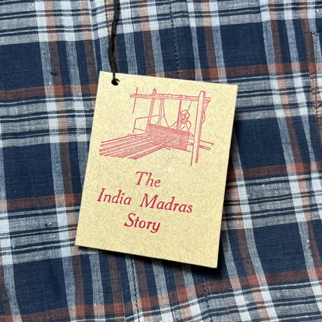 1960's Westley Indian Madras S/S Shirt Deadstock