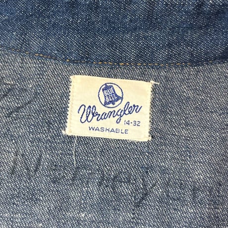 1950〜60's Wrangler 27MW Denim Western L/S Shirt