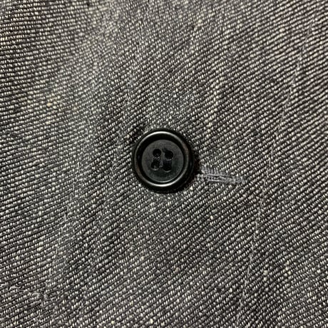 1950's French Unknown Black Chambray Atelier Coat