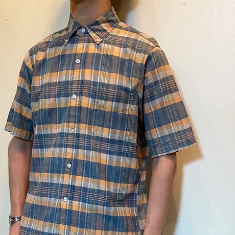 1960's h.i.s Indian Madras S/S Shirt
