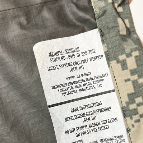 2000's〜 US.Military ECWCS Gen3 GORE-TEX Jacket