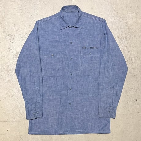1960's US.NAVY Chambray L/S Shirt