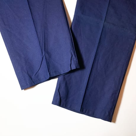 1930's French Unknown Indigo Cotton&Linen Trousers Deadstock