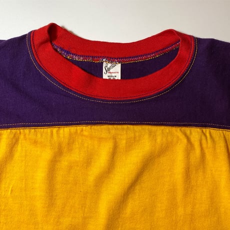 1960〜70's Russell Southern Crazy Pattern Football Tee