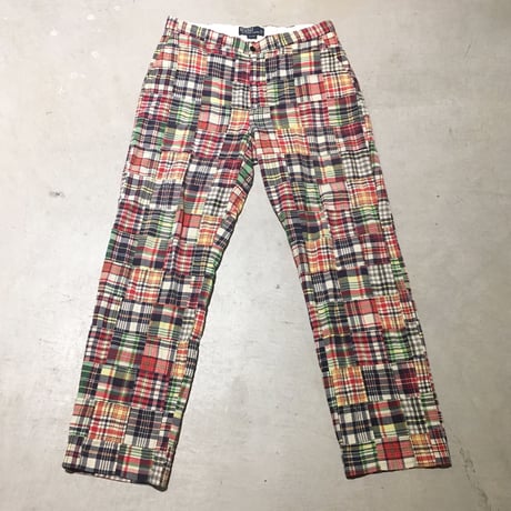1990〜00's Polo by Ralph Lauren Indian Madras Patchwork Trousers