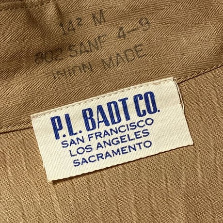 1950's P.L.BADT CO. Herringbone L/S Shirt Deadstock