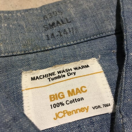 1970's BIG MAC Chambray L/S Shirt Deadstock