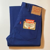 1960's Levi's 518 Big E Cotton Satin Tapered Pants Deadstock