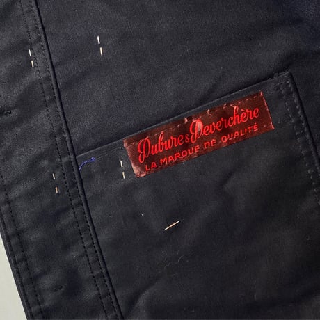 1950's〜 Dubure&Deverchere Black Moleskin Jacket Deadstock