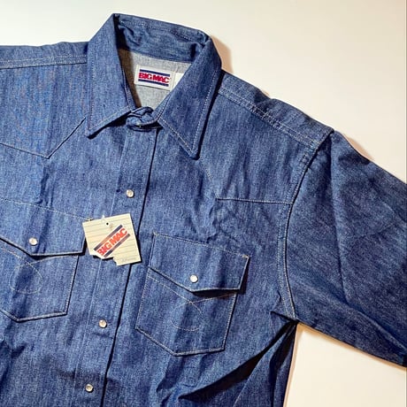 1980's BIG MAC Denim Western L/S Shirt Deadstock