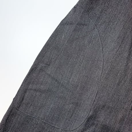 1950's French Unknown Black Chambray Atelier Coat
