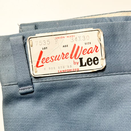 1960's Lee Leesure Wear Tapered Pants Deadstock