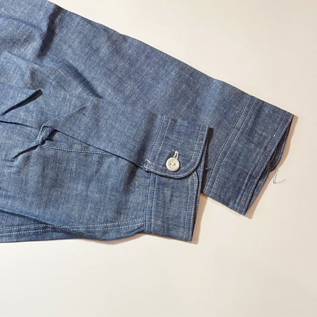 1950〜60's DOUBLE RINGER Chambray L/S Shirt Deadstock