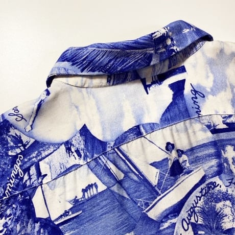 1950's DISTINCTIVE Sportswear Rayon Hawaian S/S Shirt