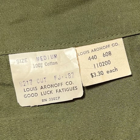 1960's LOUIS ARONOFF CO. Poplin Utility Jacket Deadstock