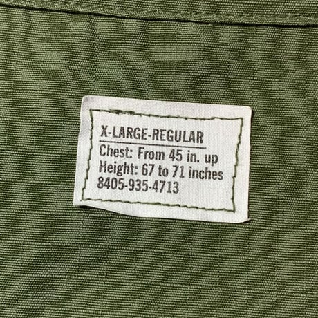 1960's US.ARMY Jungle Fatigue 4th Jacket Deadstock