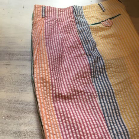 1980's NEW REPUBLIC Crazy Pattern Seersucker Short Pants