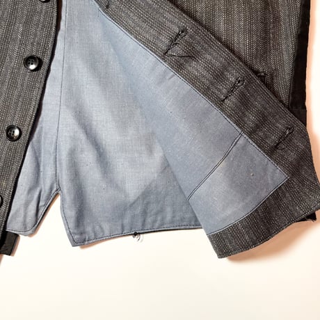 1940's〜 French Unknown Cotton Stripe Vest Deadstock