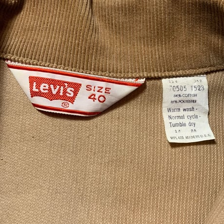 1970's〜 Levi's 70505 Corduroy Jacket Deadstock