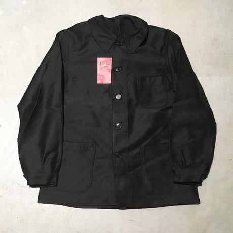 1950's Dubure&Deverchere Black Moleskin Jacket Deadstock