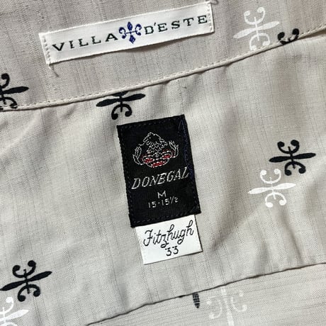 1960's DONEGAL Cotton&Rayon L/S Shirt Deadstock