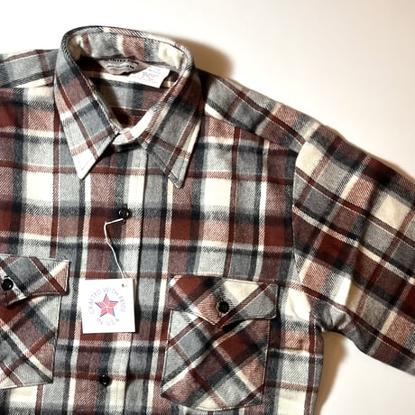 1980's WINTER RUN Heavy Flannel L/S Shirt Deadstock