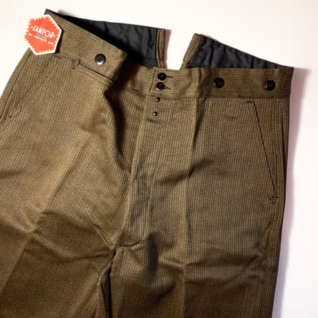 1940's〜 SAVO Brown Pique Trousers Deadstock