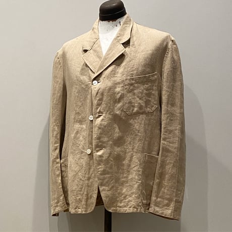 1940's French Unknown Herringbone Linen Jacket