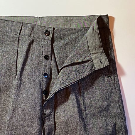 1950's KONECO Black Chambray Trousers