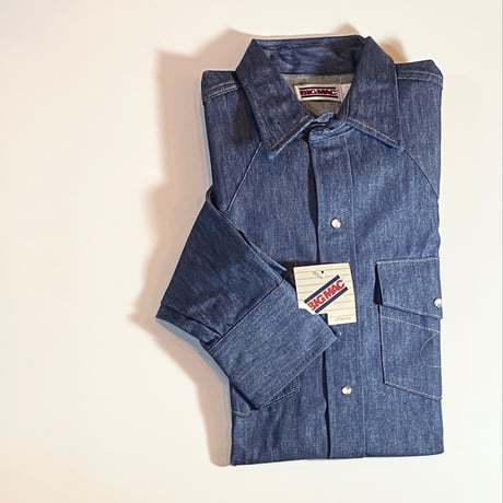 1980's BIG MAC Denim Western L/S Shirt Deadstock