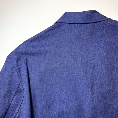1950's French Unknown Blue Chambray Atelier Coat Deadstock