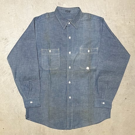1960's Unknown Chambray L/S Shirt Deadstock