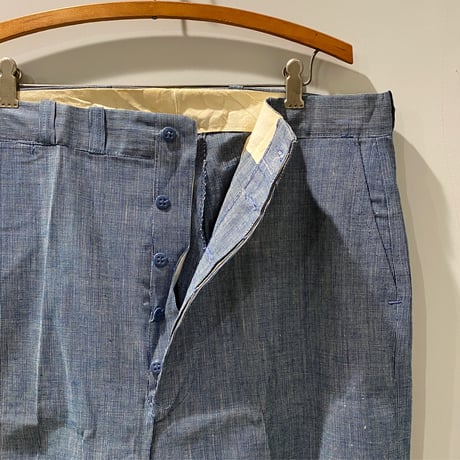 1940〜50's Unknown Pincheck Trousers Deadstock