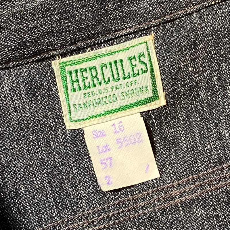 1940's〜 HERCULES Black Chambray L/S Shirt Deads