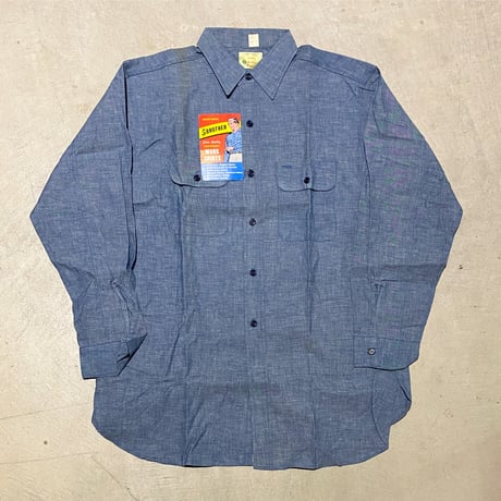 1950〜60's 5 Brother Chambray L/S Shirt Deadstock