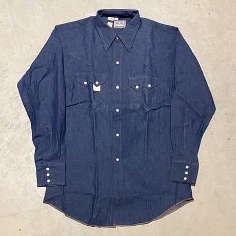 1970's WASHINGTON DEE-CEE Denim Western L/S Shirt Deadstock
