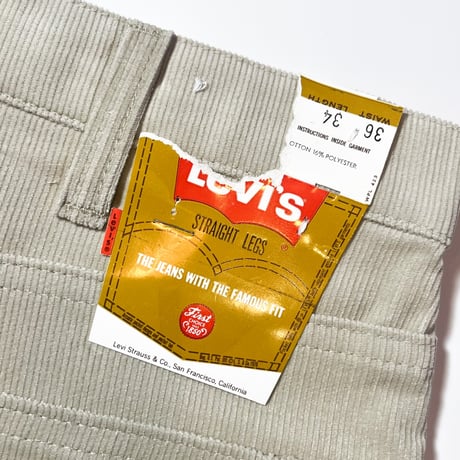 1980's Levi's 519 Corduroy Pants Deadstock