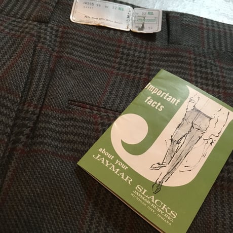 1960's JAY-BONAIR Tapered Pants Deadstock
