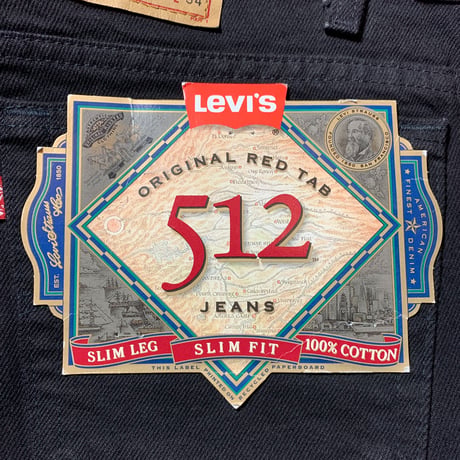 1990's Levi's 512 Black Denim Pants Deadstock