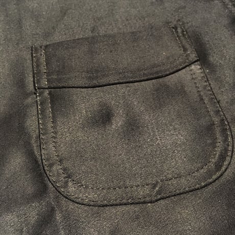 1950's LE MONT ST MICHEL Black Moleskin Jacket Deadstock