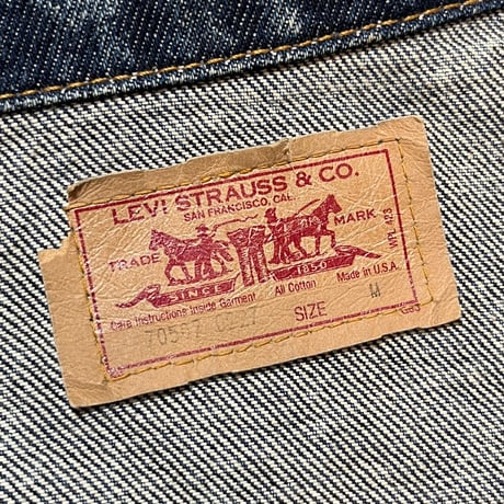 1980's Levi's 70507 Acid Washed Denim Jacket