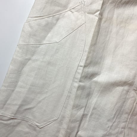 1940's〜 French Military Hospital Linen Coat Deadstock