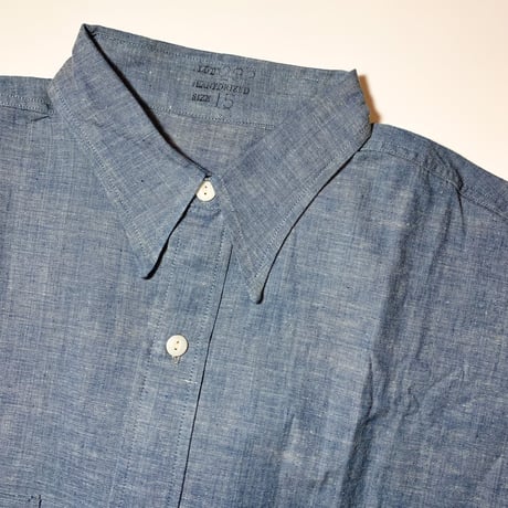 1950's Unknown Chambray L/S Shirt Deadstock