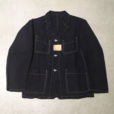 1940's TISSAGE&CONFECTIONS Indigo Linen Jacket