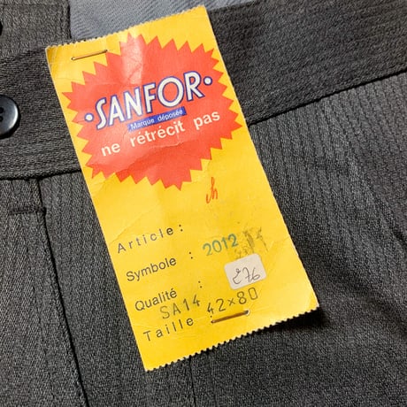 1940's French Unknown Pique Trousers Deadstock