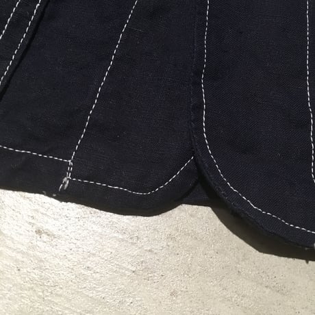 1940's TISSAGE&CONFECTIONS Indigo Linen Jacket