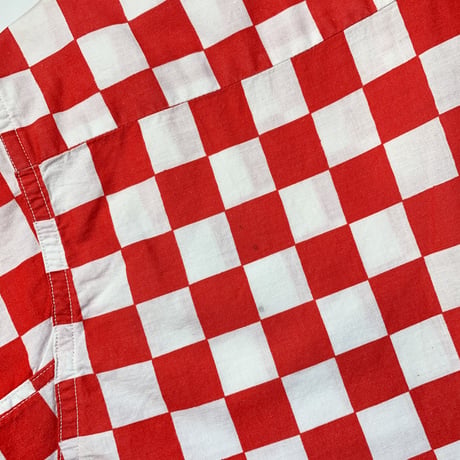 1950's〜 Unknown Checkered Flag Pattern S/S Shirt